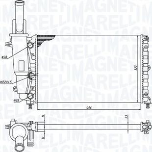 Magneti Marelli 350213171200 - Radiatore, Raffreddamento motore autozon.pro