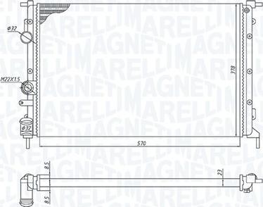 Magneti Marelli 350213171700 - Radiatore, Raffreddamento motore autozon.pro