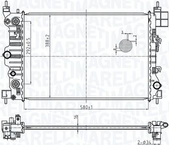 Magneti Marelli 350213178900 - Radiatore, Raffreddamento motore autozon.pro