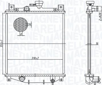 Magneti Marelli 350213178400 - Radiatore, Raffreddamento motore autozon.pro