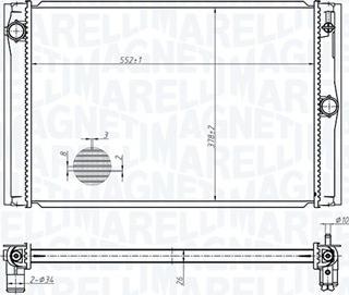 Magneti Marelli 350213178600 - Radiatore, Raffreddamento motore autozon.pro