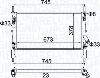 Magneti Marelli 350213173900 - Radiatore, Raffreddamento motore autozon.pro