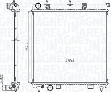 Magneti Marelli 350213173500 - Radiatore, Raffreddamento motore autozon.pro