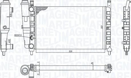 Magneti Marelli 350213172400 - Radiatore, Raffreddamento motore autozon.pro