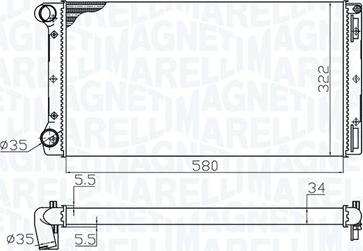 Magneti Marelli 350213172000 - Radiatore, Raffreddamento motore autozon.pro