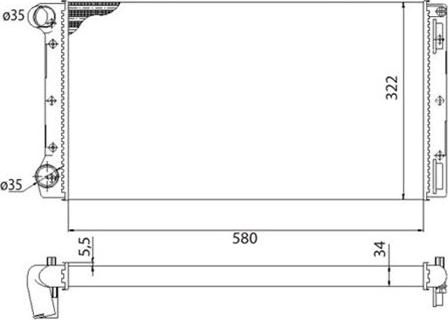 Magneti Marelli 350213172003 - Radiatore, Raffreddamento motore autozon.pro