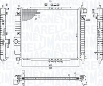 Magneti Marelli 350213891000 - Radiatore, Raffreddamento motore autozon.pro