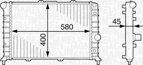 Magneti Marelli 350213897000 - Radiatore, Raffreddamento motore autozon.pro