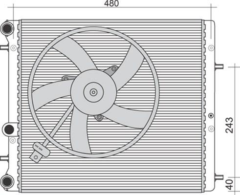 Magneti Marelli 350213851000 - Radiatore, Raffreddamento motore autozon.pro