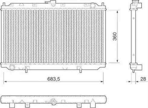 Magneti Marelli 350213805000 - Radiatore, Raffreddamento motore autozon.pro