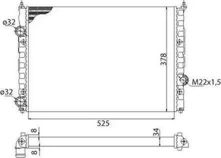 Magneti Marelli 350213808003 - Radiatore, Raffreddamento motore autozon.pro