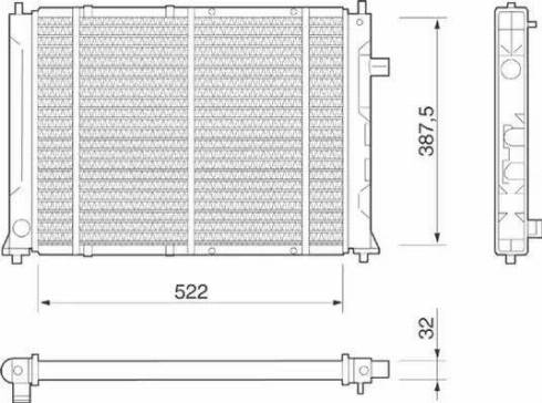 Magneti Marelli 350213802000 - Radiatore, Raffreddamento motore autozon.pro