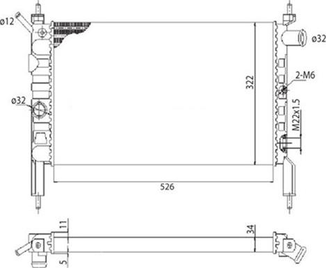 Magneti Marelli 350213831003 - Radiatore, Raffreddamento motore autozon.pro