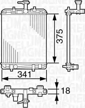 Magneti Marelli 350213390000 - Radiatore, Raffreddamento motore autozon.pro