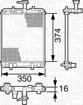 Magneti Marelli 350213392000 - Radiatore, Raffreddamento motore autozon.pro