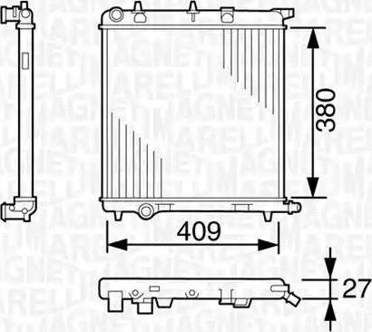 Magneti Marelli 350213389000 - Radiatore, Raffreddamento motore autozon.pro