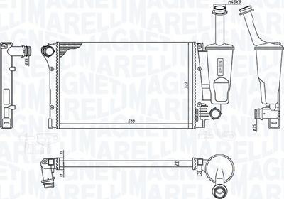 Magneti Marelli 350213381000 - Radiatore, Raffreddamento motore autozon.pro