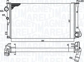 Magneti Marelli 350213383000 - Radiatore, Raffreddamento motore autozon.pro