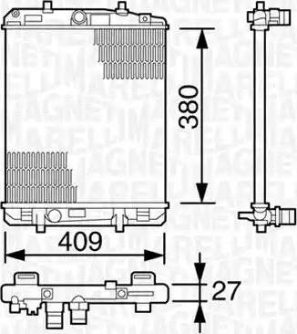 Magneti Marelli 350213387000 - Radiatore, Raffreddamento motore autozon.pro