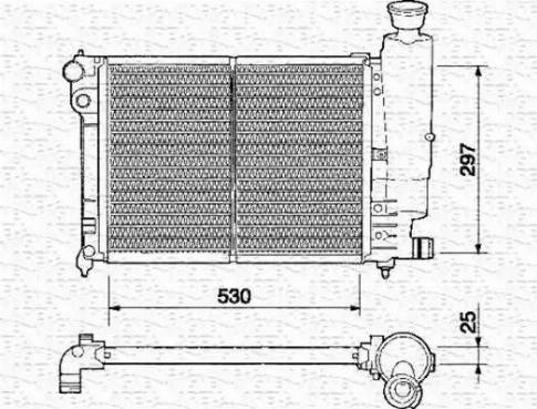 Magneti Marelli 350213329000 - Radiatore, Raffreddamento motore autozon.pro