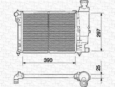 Magneti Marelli 350213328000 - Radiatore, Raffreddamento motore autozon.pro