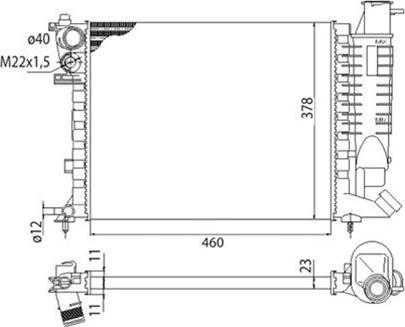 Magneti Marelli 350213373003 - Radiatore, Raffreddamento motore autozon.pro