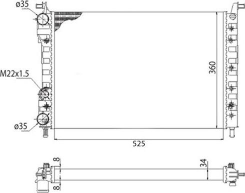 Magneti Marelli 350213259003 - Radiatore, Raffreddamento motore autozon.pro