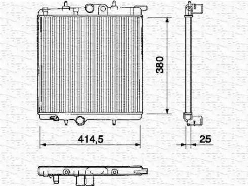 Magneti Marelli 350213250000 - Radiatore, Raffreddamento motore autozon.pro