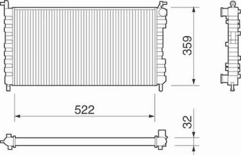 Magneti Marelli 350213258000 - Radiatore, Raffreddamento motore autozon.pro