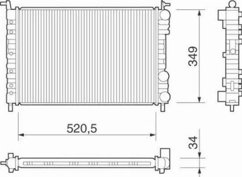 Magneti Marelli 350213260000 - Radiatore, Raffreddamento motore autozon.pro