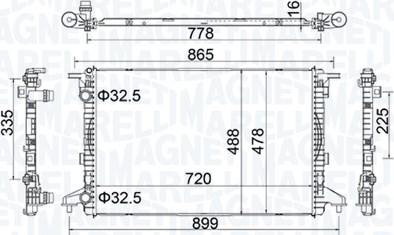 Magneti Marelli 350213201900 - Radiatore, Raffreddamento motore autozon.pro