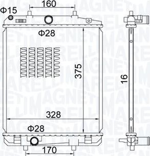 Magneti Marelli 350213203100 - Radiatore, Raffreddamento motore autozon.pro