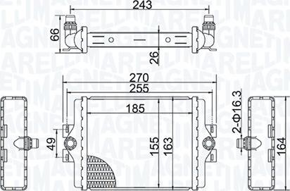 Magneti Marelli 350213202500 - Radiatore, Raffreddamento motore autozon.pro