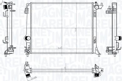 Magneti Marelli 350213207500 - Radiatore, Raffreddamento motore autozon.pro