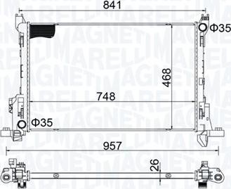 Magneti Marelli 350213207800 - Radiatore, Raffreddamento motore autozon.pro