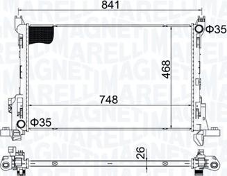 Magneti Marelli 350213207700 - Radiatore, Raffreddamento motore autozon.pro