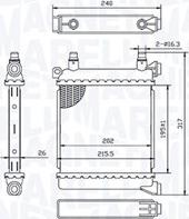 Magneti Marelli 350213214500 - Radiatore, Raffreddamento motore autozon.pro