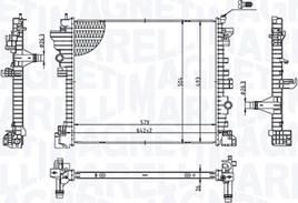 Magneti Marelli 350213214300 - Radiatore, Raffreddamento motore autozon.pro