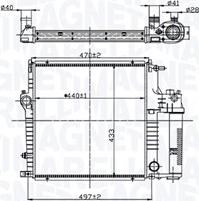 Magneti Marelli 350213211600 - Radiatore, Raffreddamento motore autozon.pro