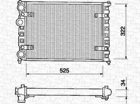 Magneti Marelli 350213233000 - Radiatore, Raffreddamento motore autozon.pro