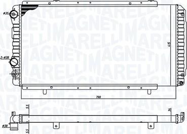 Magneti Marelli 350213707000 - Radiatore, Raffreddamento motore autozon.pro