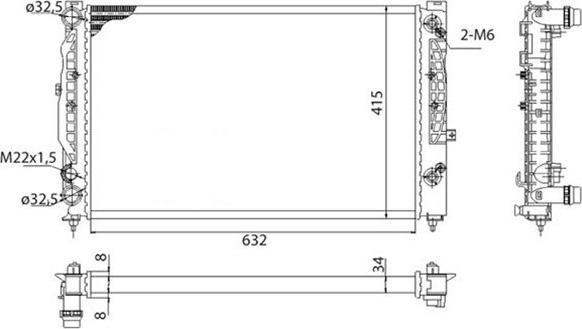 Magneti Marelli 350213739003 - Radiatore, Raffreddamento motore autozon.pro