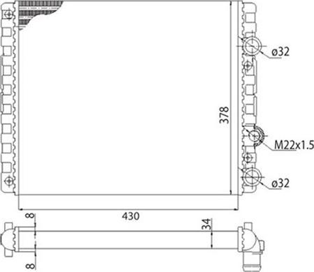 Magneti Marelli 350213778003 - Radiatore, Raffreddamento motore autozon.pro