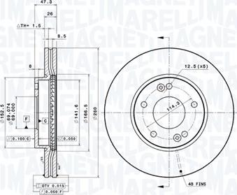 Magneti Marelli 360406096501 - Discofreno autozon.pro