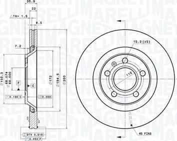 Magneti Marelli 360406098101 - Discofreno autozon.pro