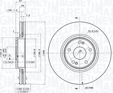 Magneti Marelli 360406093001 - Discofreno autozon.pro