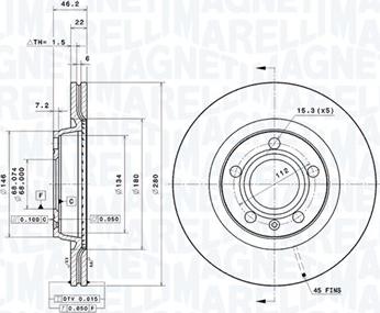 Magneti Marelli 360406049901 - Discofreno autozon.pro