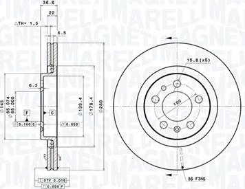 Magneti Marelli 360406049501 - Discofreno autozon.pro