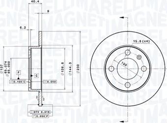 Magneti Marelli 360406049801 - Discofreno autozon.pro