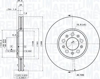 Magneti Marelli 360406049301 - Discofreno autozon.pro